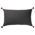 SKOGSKORN Cushion, dark grey, multicolour, 40x65 cm