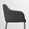 TOSSBERG Chair, black metal, gray