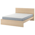 MALM Bed frame with mattress, white stained oak veneer/Vesteröy medium firm, 160x200 cm