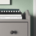 HAUGA Chest of 6 drawers, grey, 138x84 cm