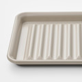 VÄLVÅRDAD Dish drainer, beige, galvanised, 15x35 cm