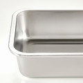 IKEA 365+ food container, rectangular/stainless steel, 15x6 cm