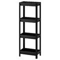 VESKEN Shelf unit, black, 36x23x100 cm