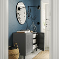 BESTÅ Storage combination with doors, dark grey/Mörtviken/Stubbarp dark grey, 120x42x74 cm