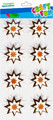 Christmas 3D Decorative Stickers Stars 8pcs