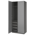 PAX / GULLABERG Wardrobe combination, dark grey/grey, 100x60x236 cm