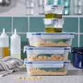 IKEA 365+ Food container with lid, rectangular/plastic, 1.0 l