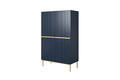 Cupboard Nicole, dark blue, gold legs