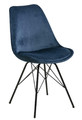 Chair Eris, velvet, blue