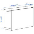 BESTÅ Wall-mounted cabinet combination, white/Selsviken high-gloss/white, 60x22x38 cm