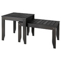 ÖRSKÄR Nest of tables, set of 2, in/outdoor dark grey