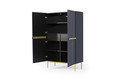 Cupboard Nicole, dark blue, gold legs