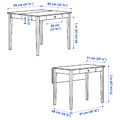 IDANÄS / SKOGSBO Table and 2 chairs, white/dark brown, 51/86x96 cm