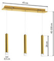 Pendant Lamp LED Goldie 3 x 5 W