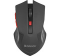 Defender Optical Wireless Mouse Accura MM-275 RF, black/red