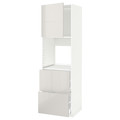 METOD / MAXIMERA Hi cab f ov w dr/2 frnts/2 hi drwrs, white/Ringhult light grey, 60x60x200 cm