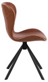 Leather Dining Chair Batilda Retro cross, brandy/black