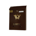 Postbox Post Box Damech SD, golden brown