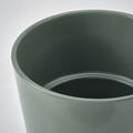 SOJABÖNA Plant pot, grey/green, 12 cm