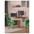 UTVISNING Gaming desk with shelf, ash effect/white, 120x60 cm