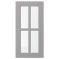 BODBYN Glass door, grey, 30x60 cm