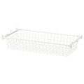 HJÄLPA Wire basket with pull-out rail, white, 80x40 cm