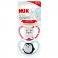 NUK Space Soother Pacifier 6-18m 2pcs, pink/blue