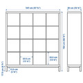 KALLAX Shelving unit with underframe, white/white, 147x164 cm