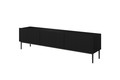 TV Cabinet Nicole 200 cm, matt black, black legs