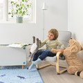 POÄNG Children's armchair, birch veneer/Knisa light beige