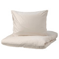 NATTJASMIN Quilt cover and pillowcase, light beige, 150x200/50x60 cm