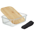 Glass Lunch Box with Bamboo Lid & Cutlery