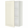 METOD Wall cabinet with shelves, white/Bodbyn off-white, 60x100 cm