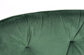 Glamour Chair with Armrests EMMA, velvet, dark green