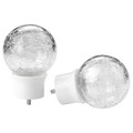 INSEKTSMAL Finials, 1 pair, white/glass