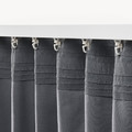 SANELA Curtains, 1 pair, dark grey, 140x300 cm