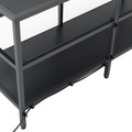 VITTSJÖ TV storage combination, black-brown/glass, 202x36x175 cm