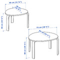 SVALSTA Nesting tables, set of 2, white stain