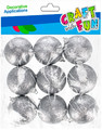 Craft Christmas Baubles 51mm, styrofoam, 9pcs, silver