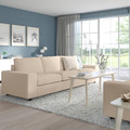 VIMLE 3-seat sofa-bed, with wide armrests/Hallarp beige