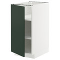 METOD Base cabinet with shelves, white/Havstorp deep green, 40x60 cm