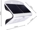 Ekolight Solar Wall Lamp Butterfly 800lm, white