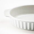 POETISK Oven dish, oval/off-white, 32x21 cm