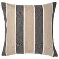 KORALLBUSKE Cushion cover, anthracite beige/stripe pattern, 50x50 cm