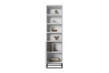 Shelving Unit Bookcase Asha 50cm, metal legs, matt white