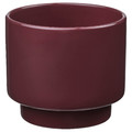 DRAKFRUKT Plant pot, in/outdoor brown-red, 12 cm