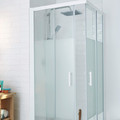 Cooke & Lewis Shower Enclosure Onega 80x80x190cm, white/pattern