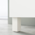 BESTÅ Storage combination with drawers, white Lappviken/Stubbarp/light grey-beige clear glass, 180x42x74 cm