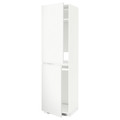 METOD High cabinet for fridge/freezer, white, Voxtorp white matt white, 60x60x220 cm