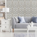 GoodHome Fleece Wallpaper Acuama, grey/yellow